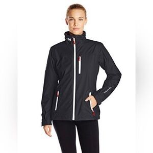 Helly Hansen Women's Black Ski Jacket with Red Accents